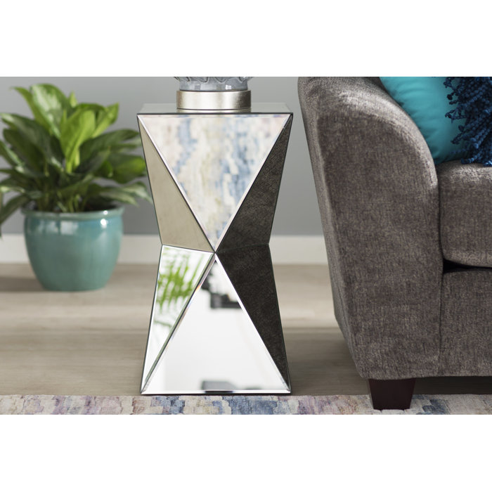 Mercer41 Aracely 24'' Tall Tray Top Block End Table & Reviews Wayfair